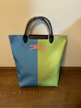 【新品】LONGCHAMP ロンシャン X ロバート・インディアナ L トップハンドルバッグ ピンク- キャンバス_画像2