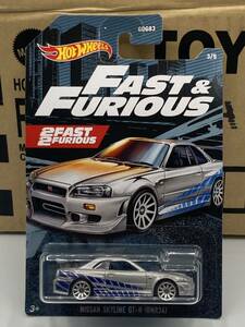 即決有★HW hotwheels ホットウィール FAST&FURIOUS ワイルドスピード 日産 スカイライン SKYLINE GT-R R34★ミニカー 数量2