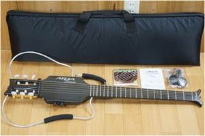 【美品】 ARIA ★ アリア ★ サイレントギター ★ シンソニードギター ★ Sinsonido Guitar AS-490C ★ ケース付き