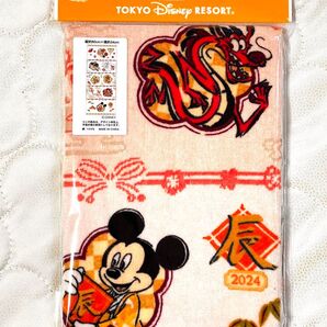2024ディズニーお正月 ミッキー&フレンズ フェイスタオル 新品・未使用