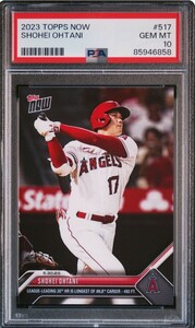 1円出品 PSA10 Topps Now トップスナウ 大谷翔平 517 エンゼルス 2023 Topps Now 517 Shohei Ohtani 二刀流 30号ホームラン HR 858