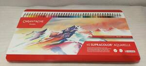 CARAN d'ACHE スプラカラーソフト 40色セット 水溶性色鉛筆 Ref.3888.340 メタルボックス 未開封品 58845