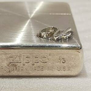 Zippo イニシャルシリーズ ライター SSP-U シルバー スピン加工 イニシャルU 2013年製 中古品 ジッポー 62086の画像5
