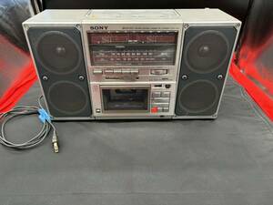 SONY ソニー ステレオラジカセ FM/AM STEREO CASSETTE-CORDER CFS-F40 エナジーQ'be 昭和レトロ アンティーク 昭和家電 箱有り ジャンク品