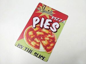 アメリカン風ブリキ看板 メタルプレート ピザ PIZZA パイ インテリアに