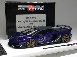 メイクアップ/アイドロン 1/43 Lamborghini Aventador SVJ 63 Viola Pacifae(Candy Purple) Limited 63 pcs.