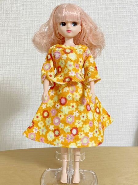  リカちゃん 人形 アウトフィット スカート カットソー２枚セット ドレス 洋服 ウェア コスチューム 