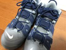 NIKE ナイキ AIR MORE UPTEMPO COOL エア モア アップテンポ クール ハイカット スニーカー グレー ネイビー 29㎝ モアテン 中古_画像5