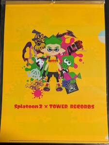 rc70 ★クリアファイル★ Nintendo Switch 任天堂　Splatoon スプラトゥーン2 × タワーレコード TOWER RECORDS A4クリアファイル