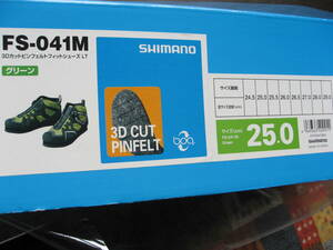 * новый товар не использовался * Shimano *FS041M 25*0 фетр шиповки 