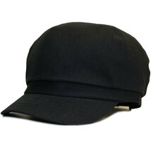帽子 大きいサイズ 送料無料 男女兼用 調節可能 キャスケット BIG 大きめサイズ ラージ ブラック_画像1