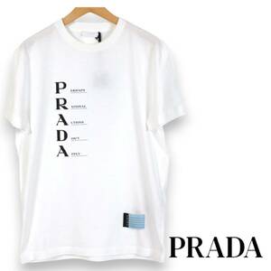PRADA acronyms　Tシャツ　半袖　ロゴプリント　メンズ　ホワイト　サイズM　プラダ