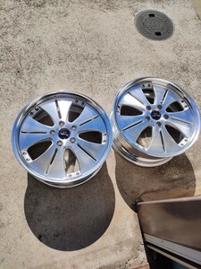 WORK Euroline PCD114.3-5H　18×8J+42 中古ホイール 2本