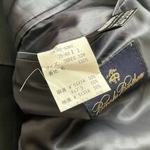 【美品】Brooks Brothers ブルックスブラザーズ セットアップスーツ ストライプ ネイビー 38 ウール 背抜き センターベント ビジネス 通勤_画像6