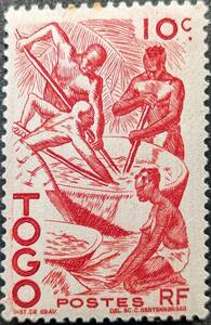 【外国切手】 トーゴ 1947年10月06日 発行 ネイティブ写真 未使用