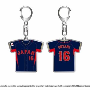 国内正規品　受注生産　2023WBC 選手ユニフォーム型キーホルダー（ビジター）大谷翔平　SHOHEI OHTANI 侍ジャパン