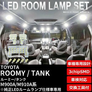 Dopest トヨタ ルーミー/タンク LED ルームランプ セット M900A/910A系 TYPE2 ROOMY TANK ライト 球 3chipSMD 室内灯 ホワイト/白