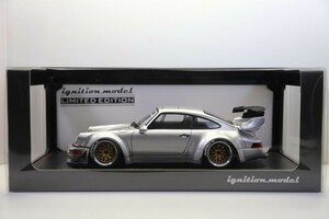 Web限定40台 イグニッションモデル 1/18 RWB 964 シルバー Silver WORK 本体のみ ケース茶箱はつきます　IG2467 ポルシェ964　62DAEH0