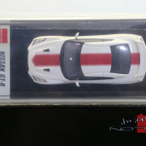 メイクアップ アイドロン 1/43 ニッサン スカイライン GT-R 50周年 アニバーサリー ブリリアントホワイトパール/レッドストライプ 62A0000の画像5