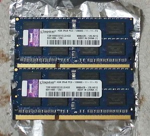 Kingston DDR3 PC3-12800 204Pin 4G 2枚 合計8G