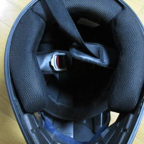 HJCジェットヘルメット CSX-Ⅱ(ホワイト×レッド×ブラック)中古品 Mサイズ(58cm) ゴーグル付きの画像8
