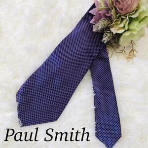 Paul Smith ポールスミス メンズ 男性 紳士 ネクタイ ブランドネクタイ パープル 紫 プレゼント ビジネス 結婚式 剣先9cm