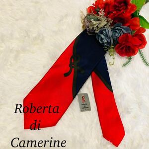 Roberta di Camerino ロベルタディカメリーノ メンズ 男性 紳士 ネクタイ ブランドネクタイ 赤 ネイビー 紺 ビジネス 結婚式 剣先 9cm