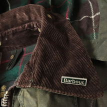 BARBOUR NORTHUMBRIA オイルドジャケット フード付き オリーブ (40) ノーザンブリア 80s_画像3