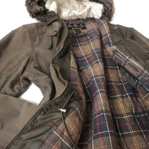 BARBOUR バブアー KELSALL ケルソール ワックスジャケット 中綿パーカー ブラウン 14(L)_画像3