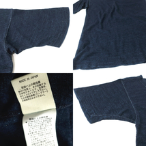 45rpm インディゴ染め Tシャツ スウェットシャツ コットン100％/藍染め サイズ2_画像4
