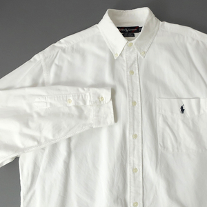 RalphLauren ホワイトシャツ BIG SHORT ボタンダウン オックスフォード US-M