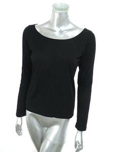  two point successful bid free shipping! A020 agnes b Agnes B black long sleeve tops M corresponding lady's black long T B