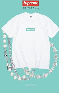 シュプリーム ×ティファニーボックスロゴ Tシャツ Box Logo Tee 新品MストックX購入ヘインズTシャツ新品2枚おまけ付き