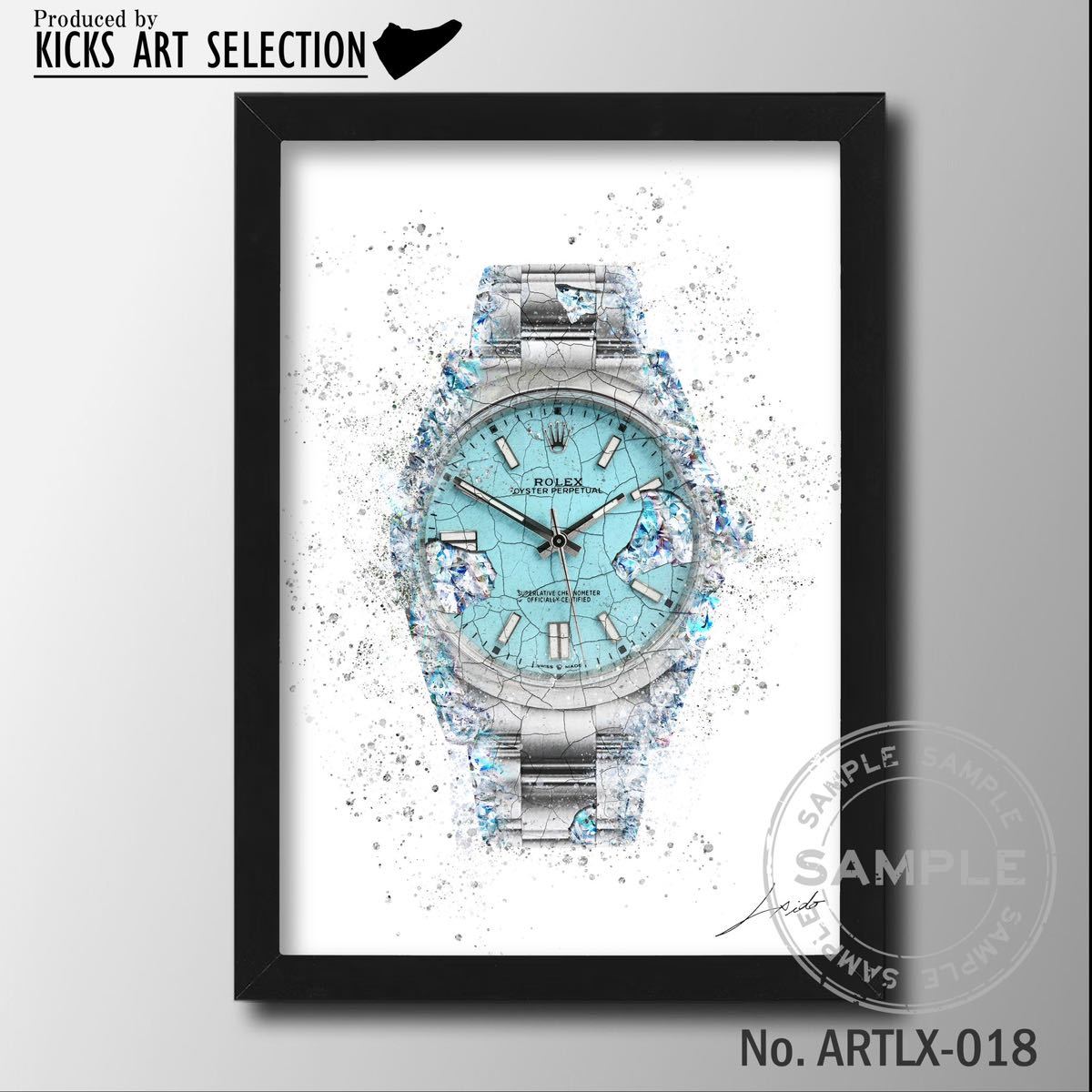 Rolex Oyster Perpetual Tiffany/Hommage/Kunst/Poster/Interieur/Mode/Handgemacht/Uhr/Stilvoll, handgemachte Werke, Innere, verschiedene Waren, Andere