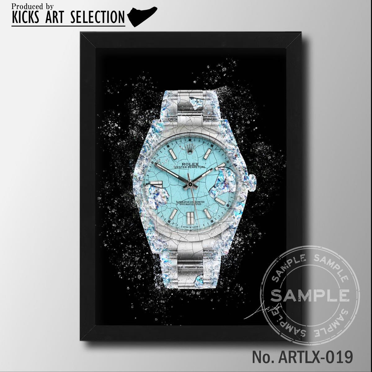 Rolex Oyster Perpetual Tiffany Homage Art Poster/Interior/Handmade/Fashion, handmade works, interior, miscellaneous goods, others