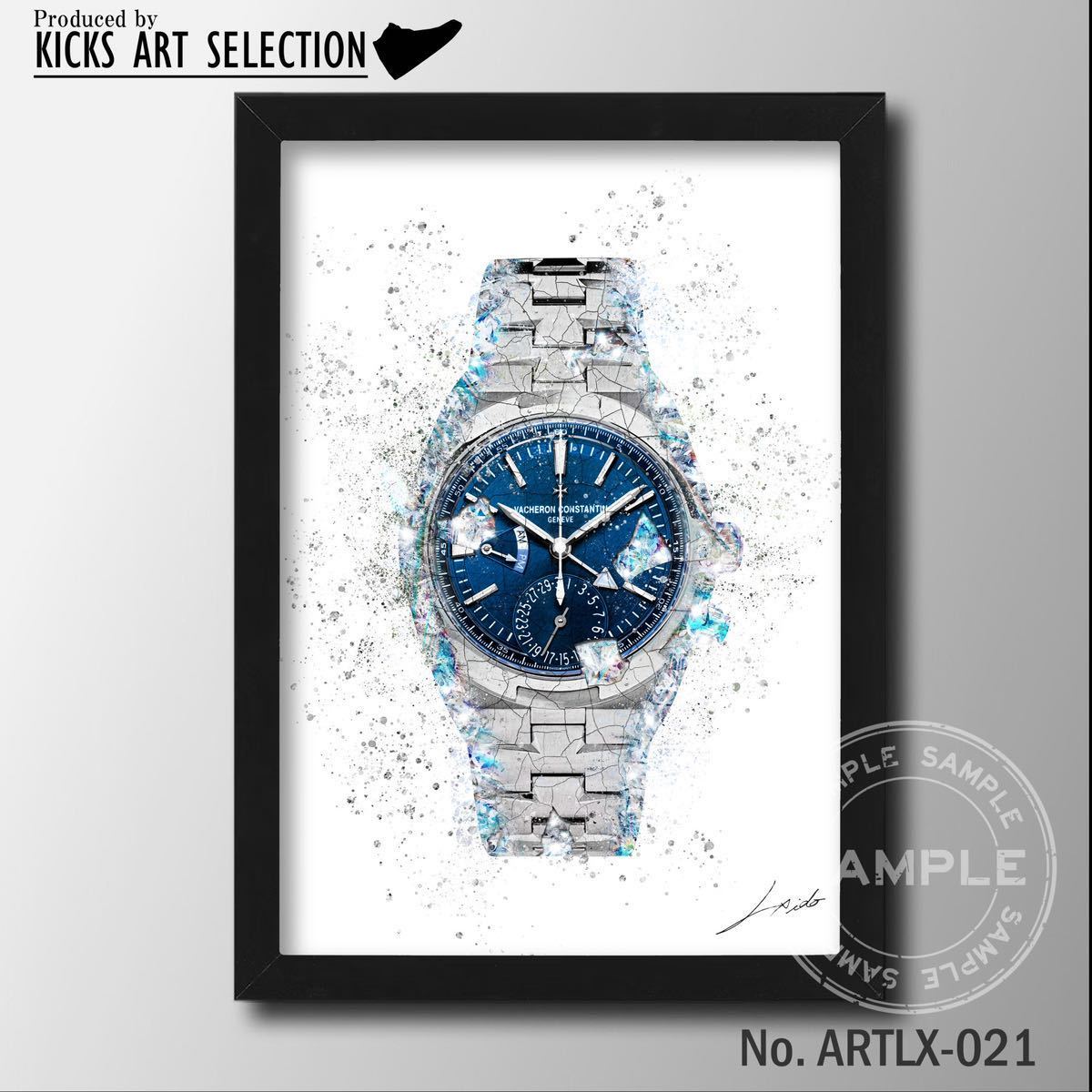 Vacheron Constantin/Homage art poster/Dial/Blue/Fashion/Watch/Blue/Handmade/Fashionable/Interior/Stylish, handmade works, interior, miscellaneous goods, others