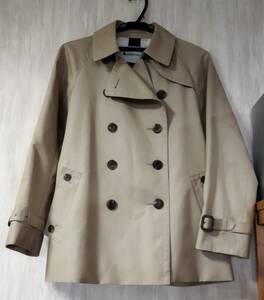 ♪アクアスキュータム　AQUASCUTUM♪ベージュ　ショート　トレンチ コート♪M　美品