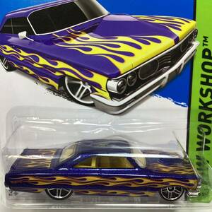 ☆ホットウィール☆ カスタム　'64 フォード　ギャラクシー　500 青　フレイムス Hot Wheels 