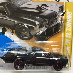 ☆ホットウィール☆ カスタム '71 シボレー エルカミーノ 黒 Hot Wheels 