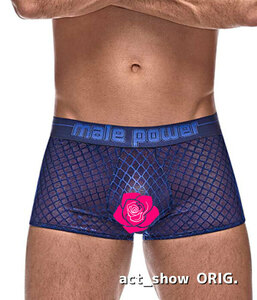 * new goods unused MalePowee mail power Mini SHORT 145264( blue /S) see-through mesh Short Boxer sexy .... men's underwear 