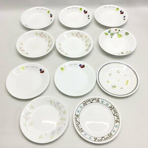 ■CORELLE コレール １７cm プレート セット まとめ売り 大量 総重量1.7キロ 深皿６枚 平皿５枚 食器 お皿 キッチン用品 フルーツ 花柄■