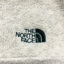 ●90s THE NORTH FACE ノースフェイス フリース トレーナー ボア 三角タグ ロゴ 刺繍 ARMADILLA ベージュ系 サイズM メンズ 0.55kg●_画像6