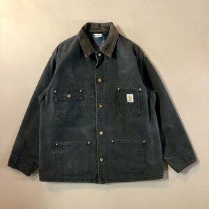 ★vintage Carhartt カーハート ハンティングジャケット ライナー付 中綿 ダック地 カバーオール ワークジャケット ブラック 1.3kg★