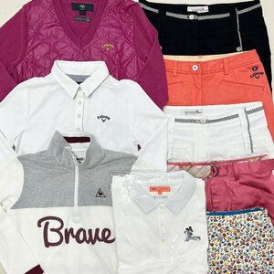 ●ゴルフウェア 9点 まとめ売り レディース サイズMIX スカート パンツ ポロシャツ 等 adidas BEAMS Callaway 等 卸 現状品 2.26kg●