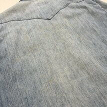 ●BIG MAC ビッグマック デニムジャケット ワークシャツ 長袖シャツ フラップポケット 作業着 USA製 ブルー系 サイズL メンズ 0.53kg●_画像7