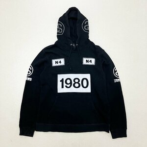 ●STUSSY ステューシー パーカー トップス フーディー ロゴプリント N４ SSリンクロゴ (株)ジャック ブラック サイズM メンズ 0.56kg●