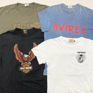 ●USブランド トップス Tシャツ 4点まとめ ハーレーダビッドソン バンソン アヴィレックス アメカジ サイズMIX USED 卸 現状品 0.83kg●