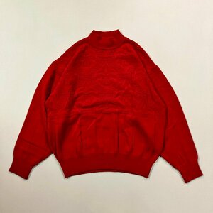 ★vintage Christian Dior MONSIEUR クリスチャンディオール ムッシュ セーター ニット ハイネック レッド サイズM メンズ 0.33kg★