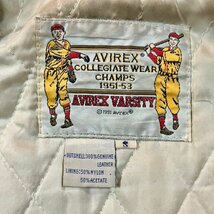 ★vintage Avirex Varsity Collegiate Wear Champs アヴィレックス ラム レザージャケット スタジャン 中綿 ブラウン サイズS メンズ 1.7_画像6