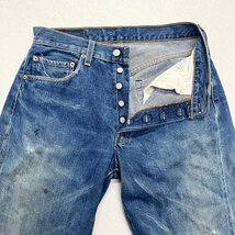 ●Levi's リーバイス デニム パンツ 501xx バレンシア工場 555 セルビッチ ビッグE ボタンフライ 赤耳 W32/L36 ブルー系 メンズ 0.78kg●_画像3